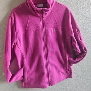 Columbia Fleece XL Hot Pink Fuscia  micro fleece jacket